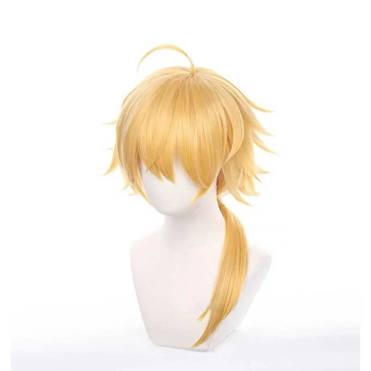 Spiel Roleplay Party Genshin Impact Thoma Cosplay lange goldene Pferdeschwanz-Perücke