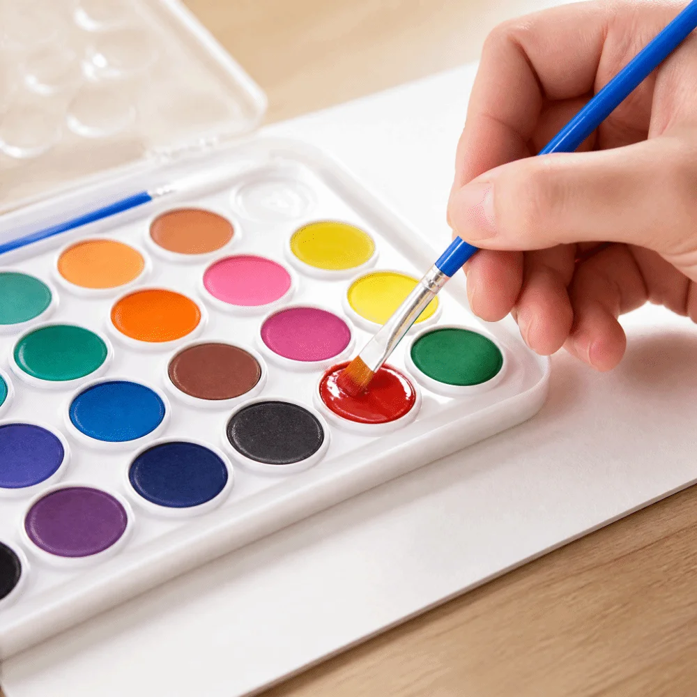 Solid Color Watercolor Paint Set Detachable Box 36 Colors Watercolor Paint Cakes Portable Student Quality Watercolour Paint Set