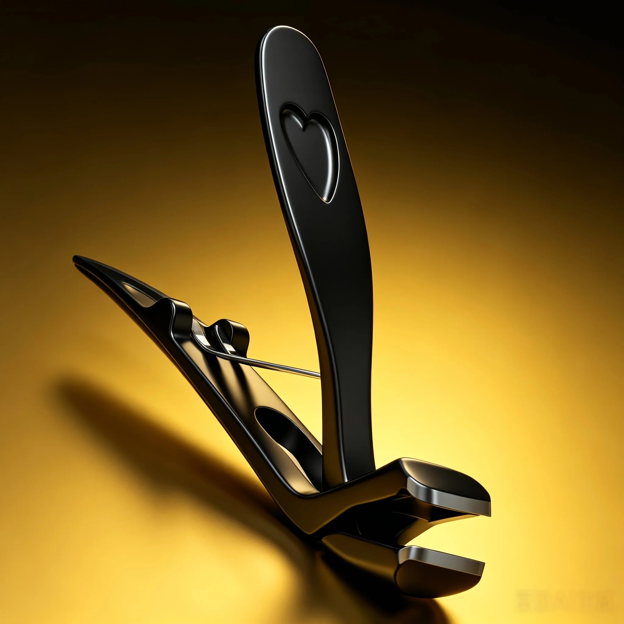 Nail clippers with large openings sharp edges easy trimming of thick and hard nails Handle with heart-shaped design anti slip