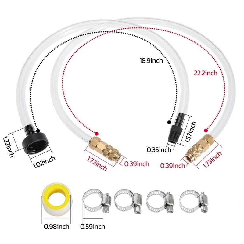 Hydraulic Steering Oil Fill Tube Bridge Kit Boat Exhaust Fitting Fill Kit for Hydraulic Steering Systems-A14I