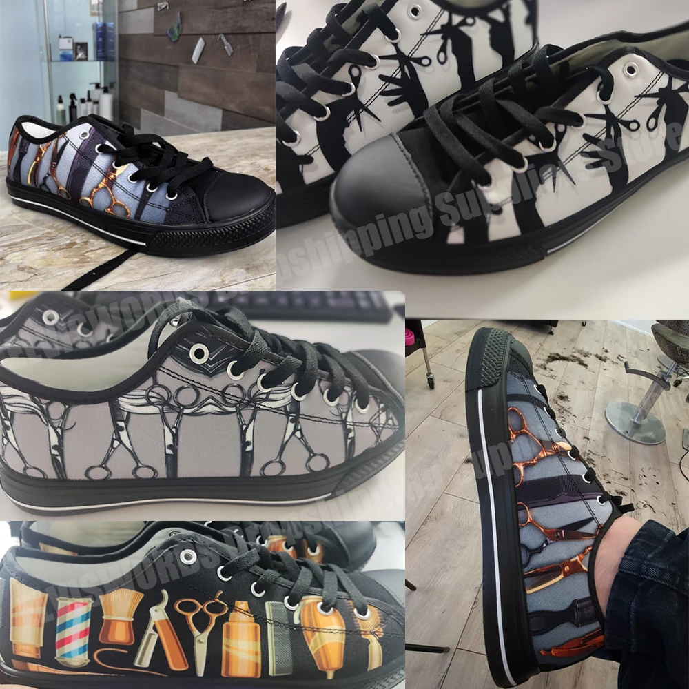 Custom Shoes Classic Men's Low Style Canvas Shoes Customized Images Lace Up Vulcanize Shoes Dropshipping Men Student Boys Flats