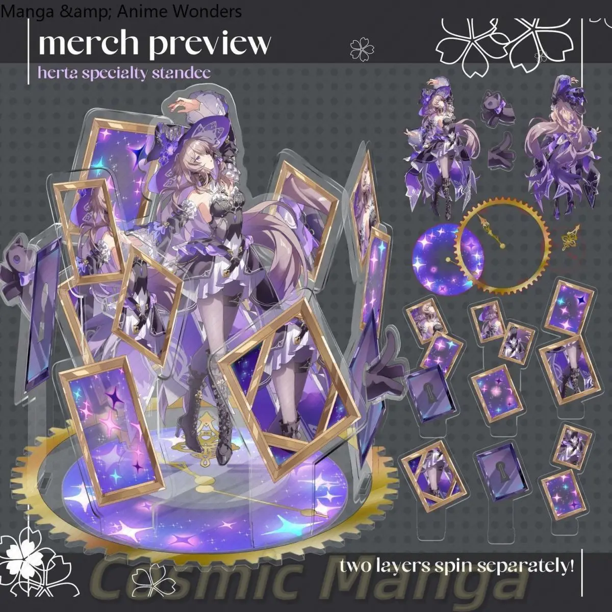 Cosplay 15cm Honkai: Star Rail Herta Anime Acrylic Figures Stand Model Desk Decor Collection Standing Sign Halloween Gift Game - view 3
