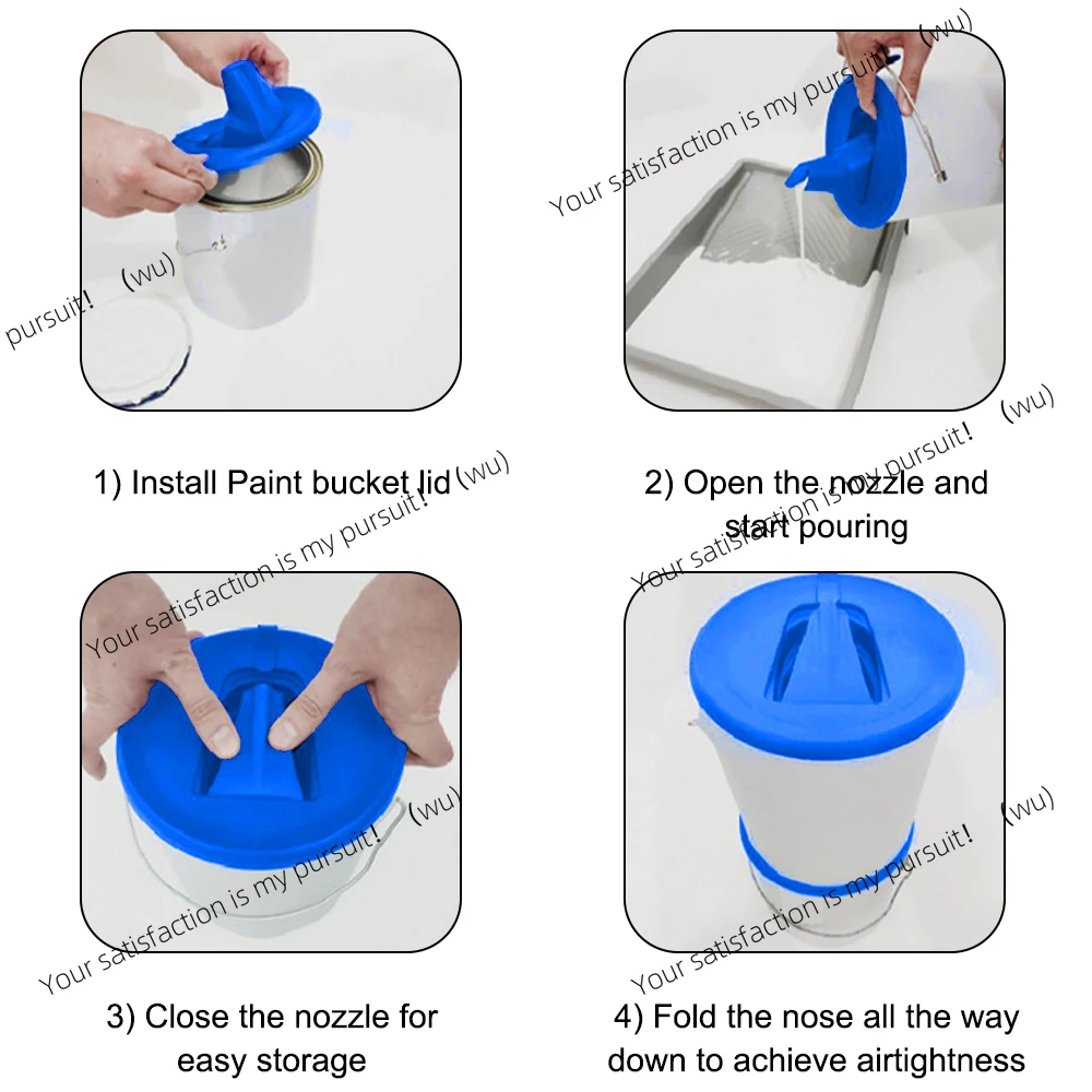 Paint Storage Supplies with Foldable Outlet, Sealed Retractable Outlet Paint Can Cover with Ventilation Hole