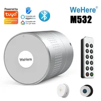 TUYA TTlock APP M532 cerradura de puerta inteligente estilo Wehere Nuki no cambia cilindro de cerradura compatible con Alexa Google Home cerradura de puerta con huella dactilar