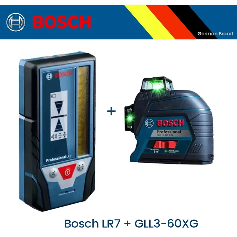 Bosch LR7 Professional Red Green Laser Level Meter Rangefinders 3D 3-Planes 12 Line Beam Gradienter Projection Diastimeter