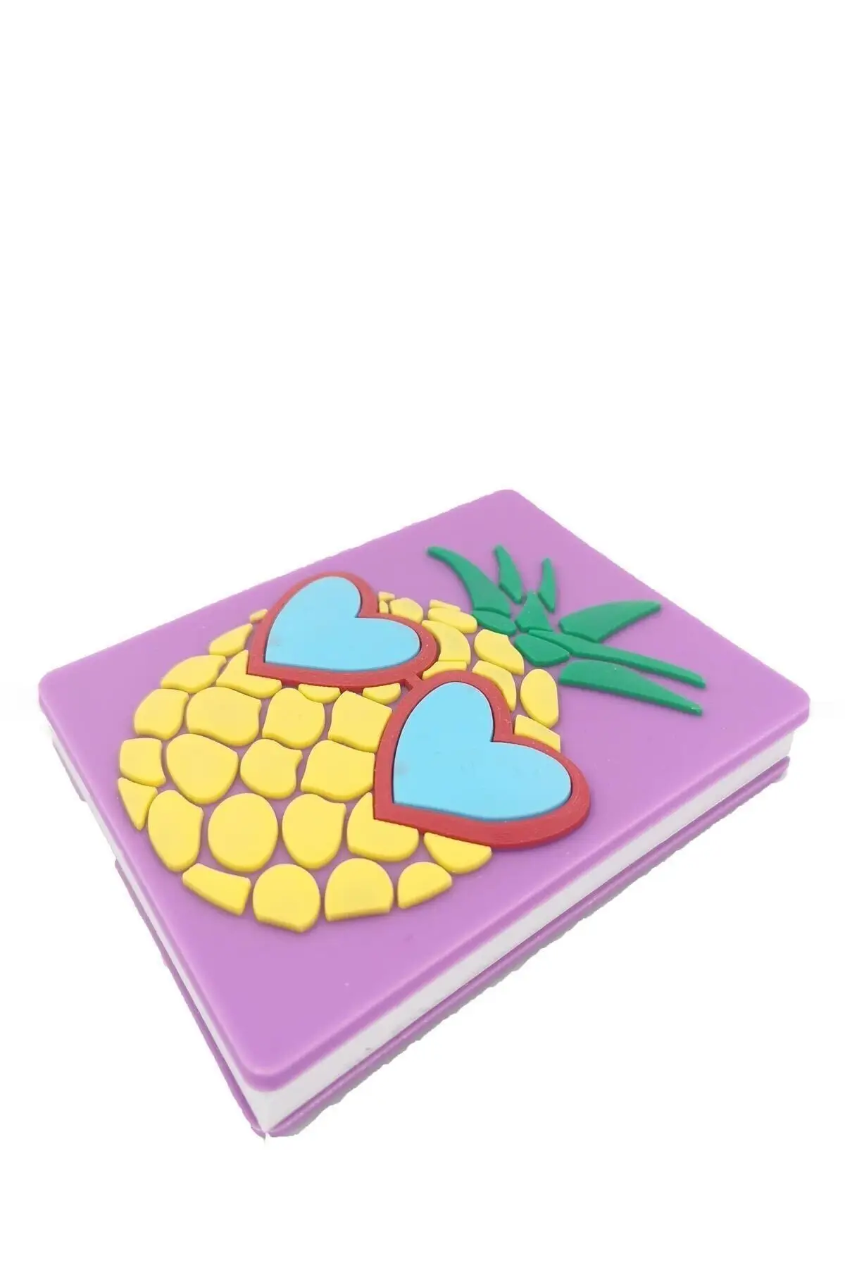 Uras Pineapple Temalı Clamshell Scented Decorative Cute Note Memoir Book Sketchbook Handmade Book