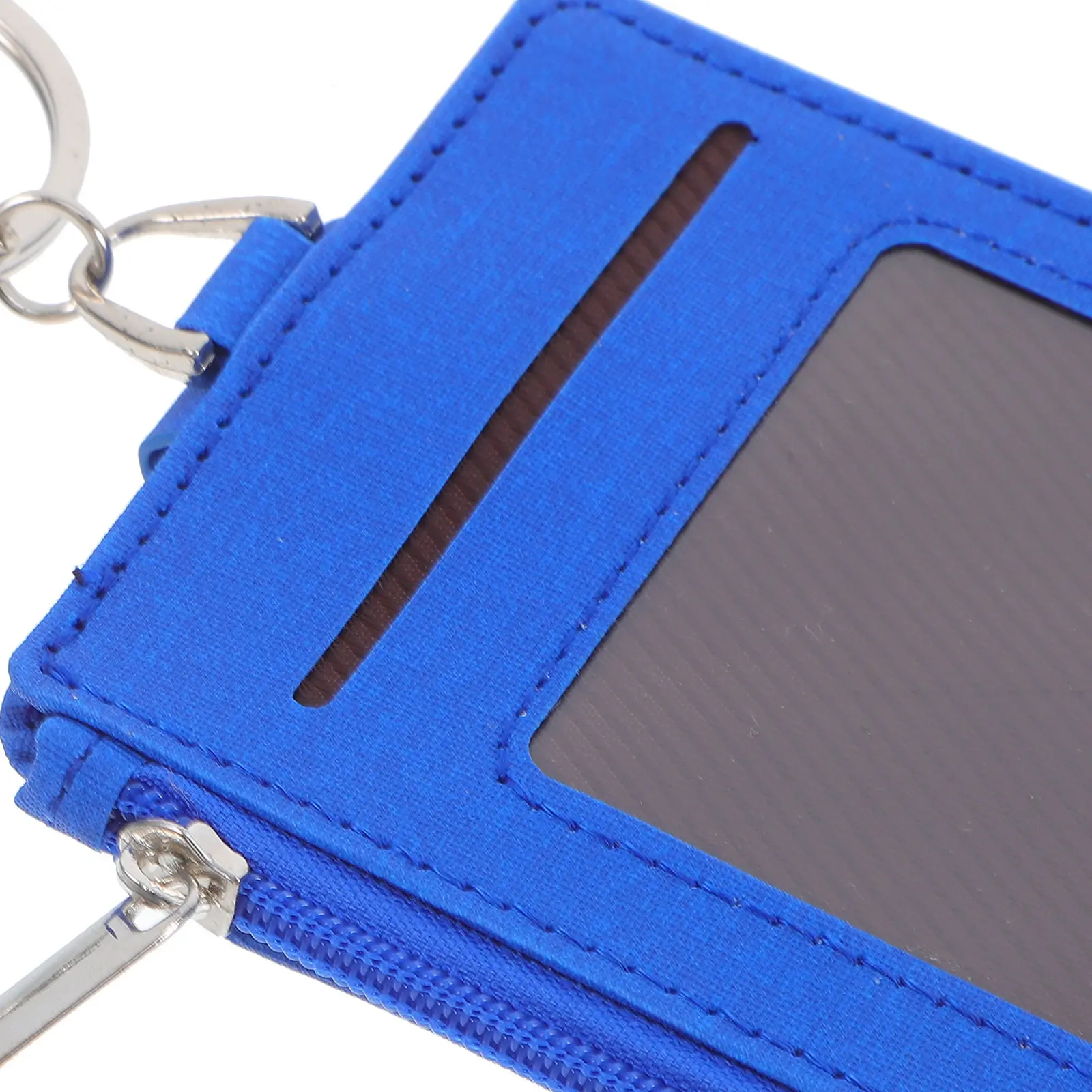 Card Holder Keychain PU Material Waterproof Card Holder Wallet for Work Id Badges Passes Daily Use
