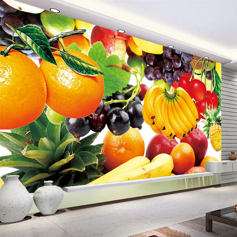 Fresh Fruit Custom 3D Photo Wallpaper Murals Restaurant Living Room TV Background Wall Home Interior Decoration Art Design Mural