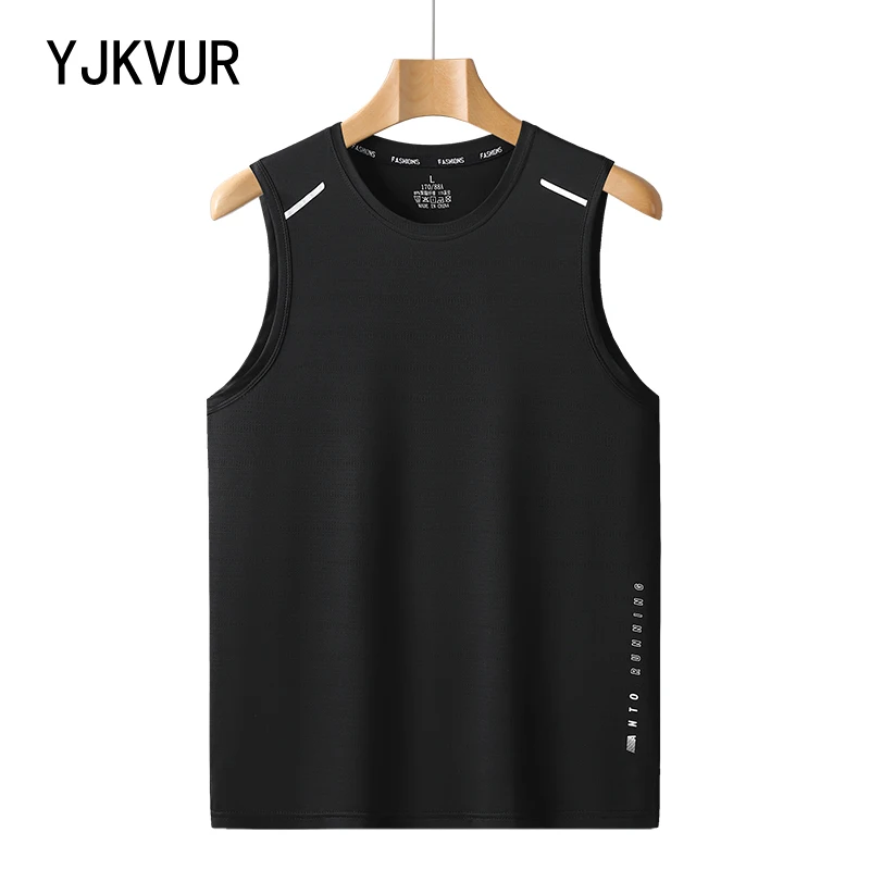 YJKVUR Neue Männer Sport Schnell Trocknend Ärmelloses T-Shirt Sommer Männer Basketball Gym Kleidung Atmungsaktive Leichte Oversize Tank Top