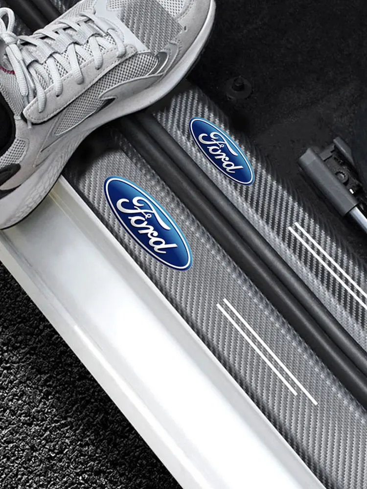 Car Sill Welcome pedal Rear Bumper Sticker Waterproof Protection For Ford Mustang Kuga F-150 Raptor ST line Escape Flex Transit