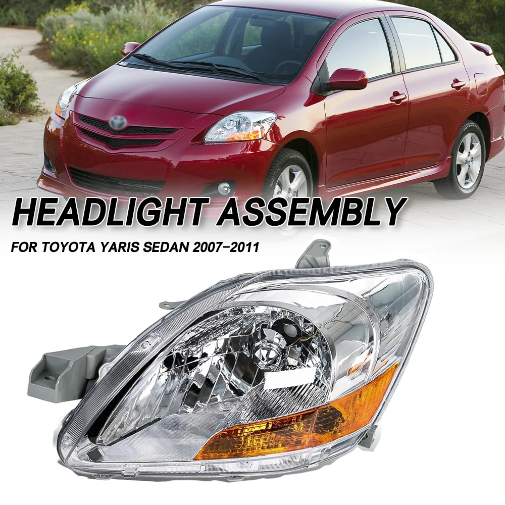 

Передний бампер, фара дальнего света, указатель поворота для Toyota Yaris Sedan 2007, 2008, 2009, 2010, 2011