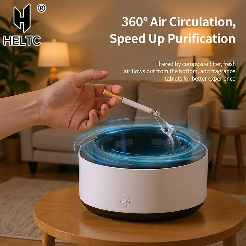 Smart Ashtray Air Purifier,Remove Secondhand Smoke And Tobacco Odor Instantly,Batteries Not Included, Ring Aromatherapy Tablets