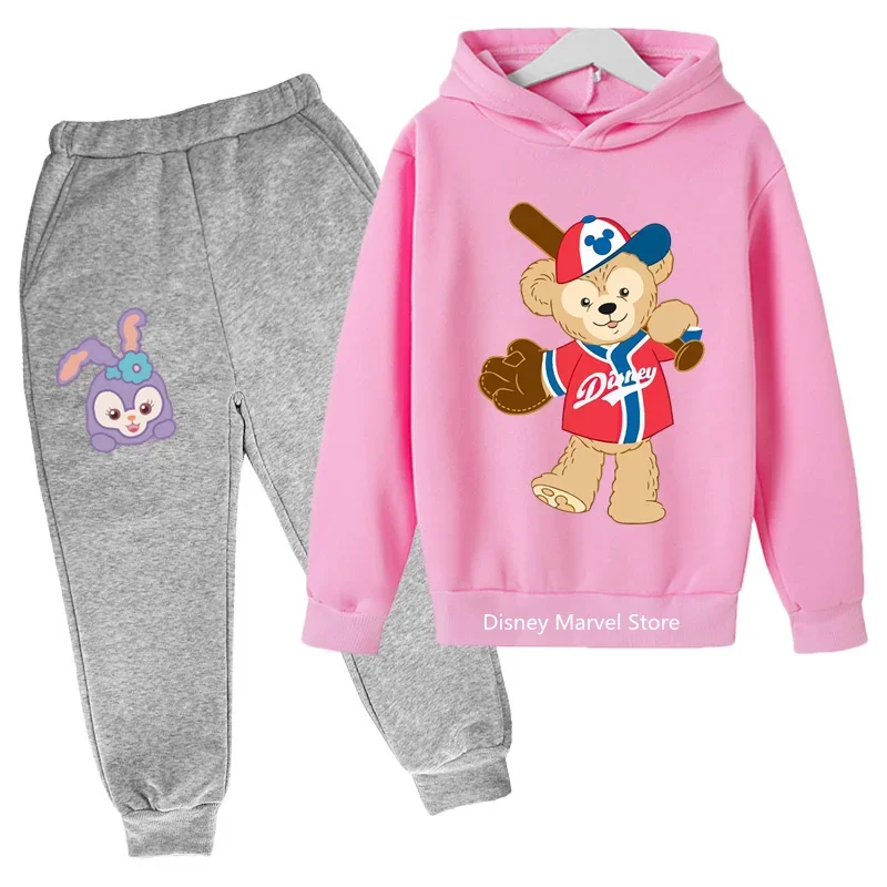 Kids Spring Autumn Duffy Bear Cartoon Hoodie Hoodie Outdoor Children'S Sports Casual Fashion Hoodie + Hoodie Set Age 3-14