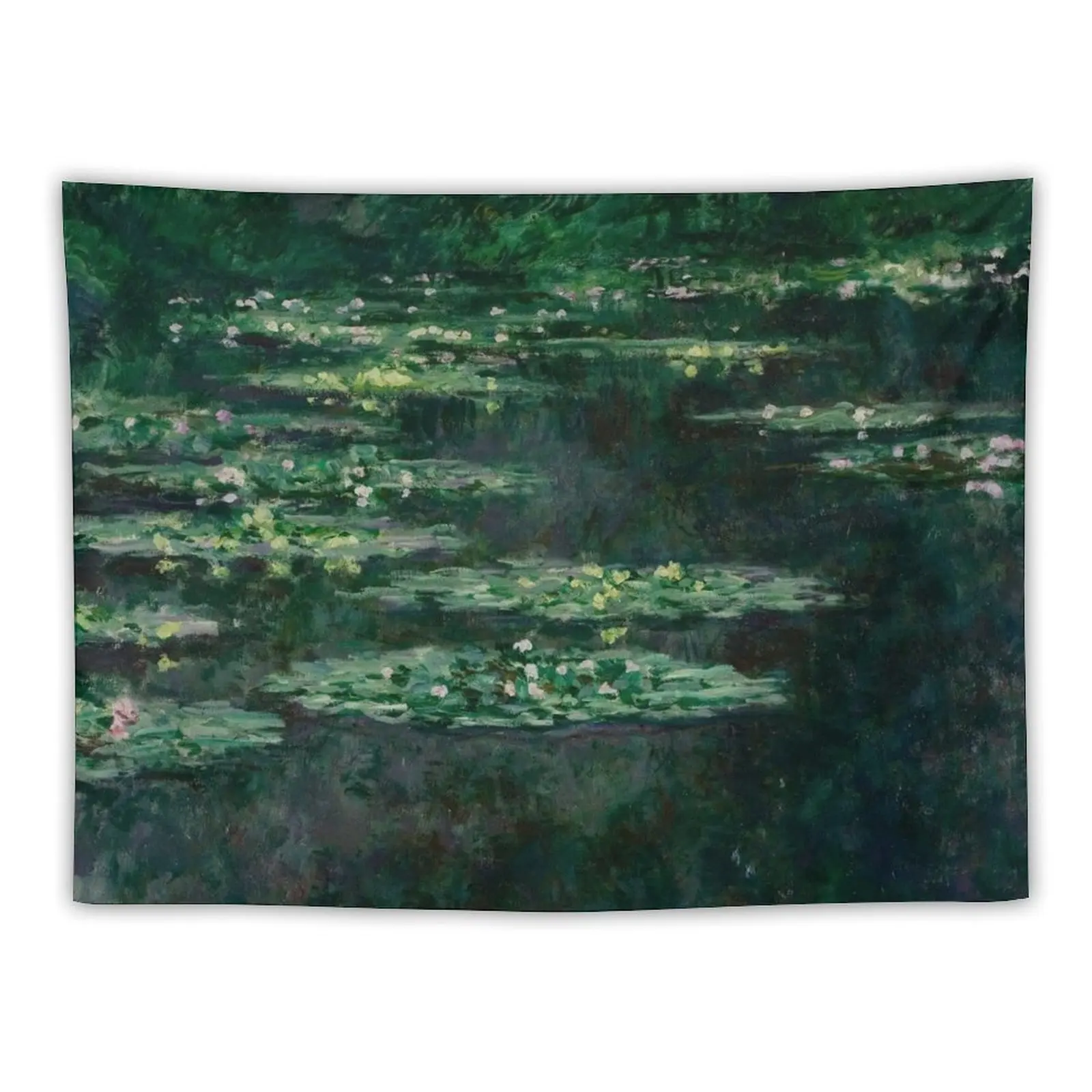 

Claude Monet - Water Lilies - Dark Green Tapestry Wall Tapestries Tapete For The Wall Wall Decoration Tapestry