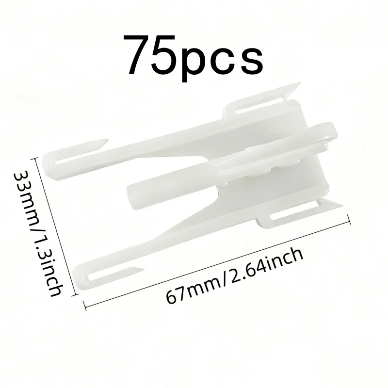 75 pcs Butterfly Curtain Hooks, Adjustable Clip, Lightweight, for Sheer, Linen and Polyester Curtains