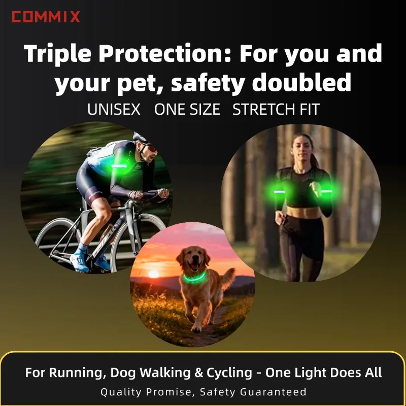 

【COMMIX】Forest Green 3-Pack - Outdoor LED safety strips.