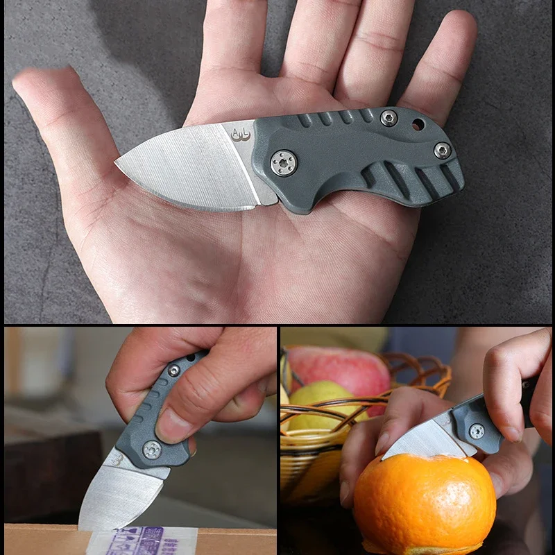 New Mini Folding Knife Stainless Steel Fruit Knife EDC Express Cut Box Portable Tool Carry on Keychain Knives Gift - view 2