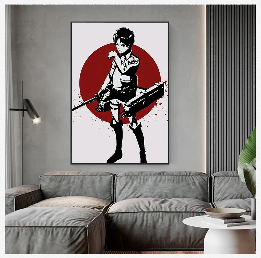 And Prints Wall Art Canvas Painting Baby Pictures Wall Paintings Attack On Titan Eren Jaeger Levi Ackerman Anime Posters