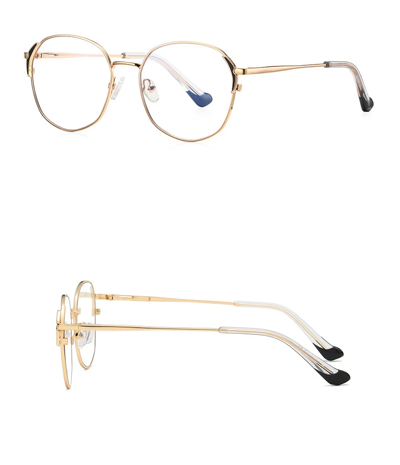 Neue Gläser Frauen Mode Weibliche Brillen mit Rezept Legierung Flexible Metall Stilvolle Optische Verordnung Brillen Frau Specs – Detail 12