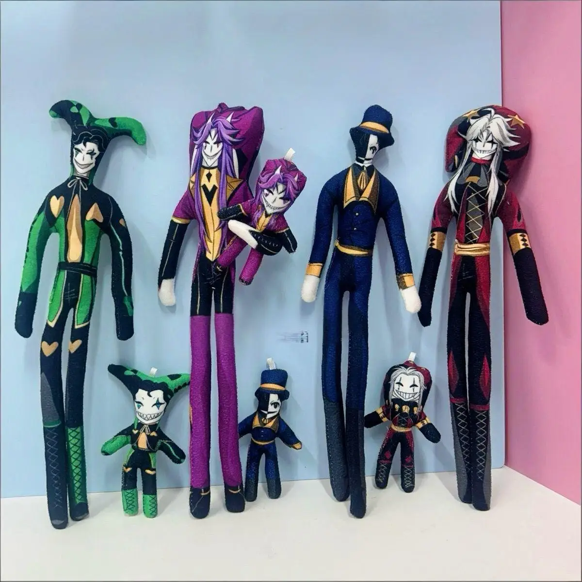 Game The Freak Circus Pierrot Harlequin Jester Ticket Taker Cosplay Plush Doll Wire Joint Twistable Shape Abstract Toy Pendant