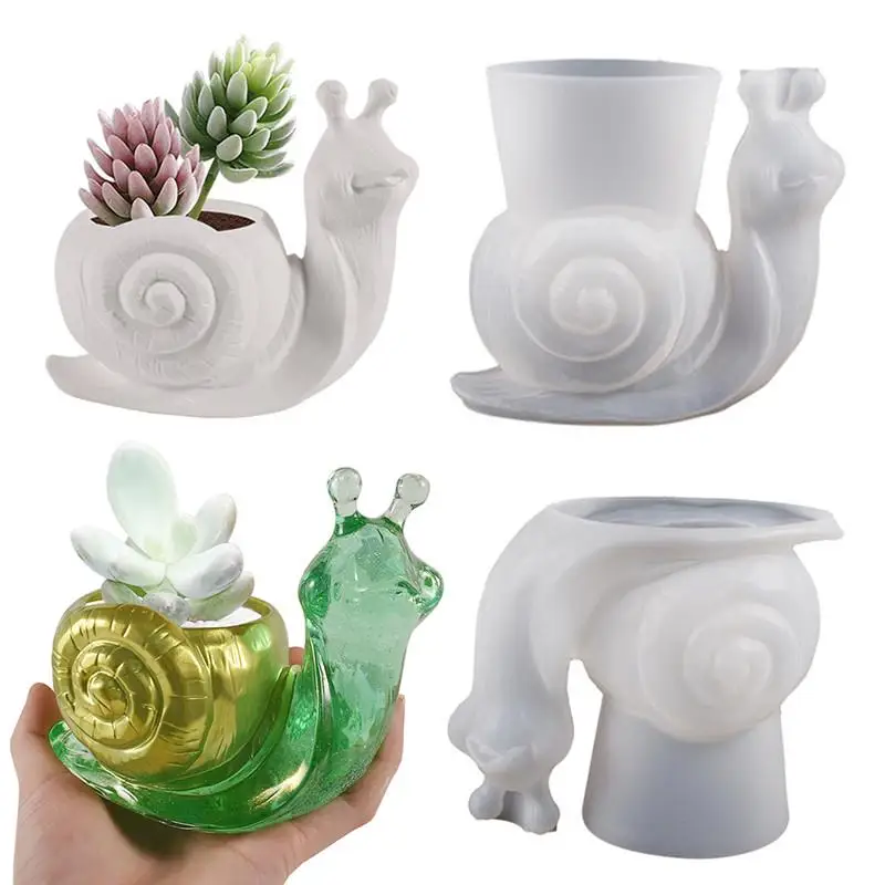 DIY Snail Storage Box Silicone Mould Resin Clay Plaster Craft Casting Mold Handmade Home Desktop Decoration Crafts Making Tools