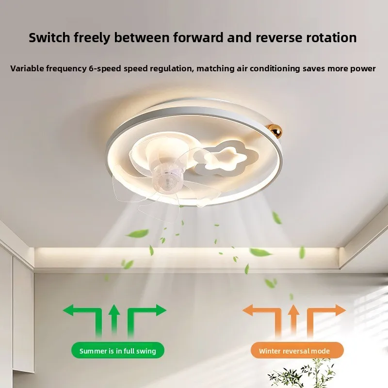Shaking Head LED Ceiling Fan Lights Simple Modern Room Study Children's Bedroom Ceiling Fan Lamps Indoor Illumination Luminaires
