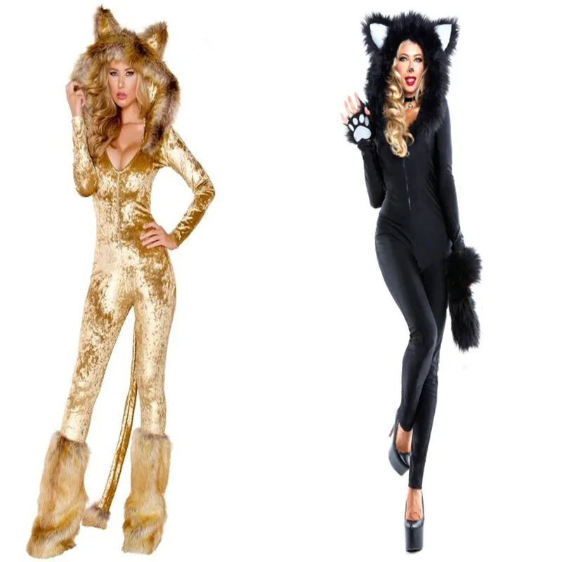 

Halloween cos tiger lion fox fur animal stage costume amusement park one-piece animal play uniform