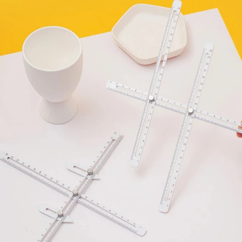 Conjunto de ferramentas combinadas de regra de medição de cerâmica multifuncional profundidade/espessura/calibre régua de medição ferramentas de cerâmica