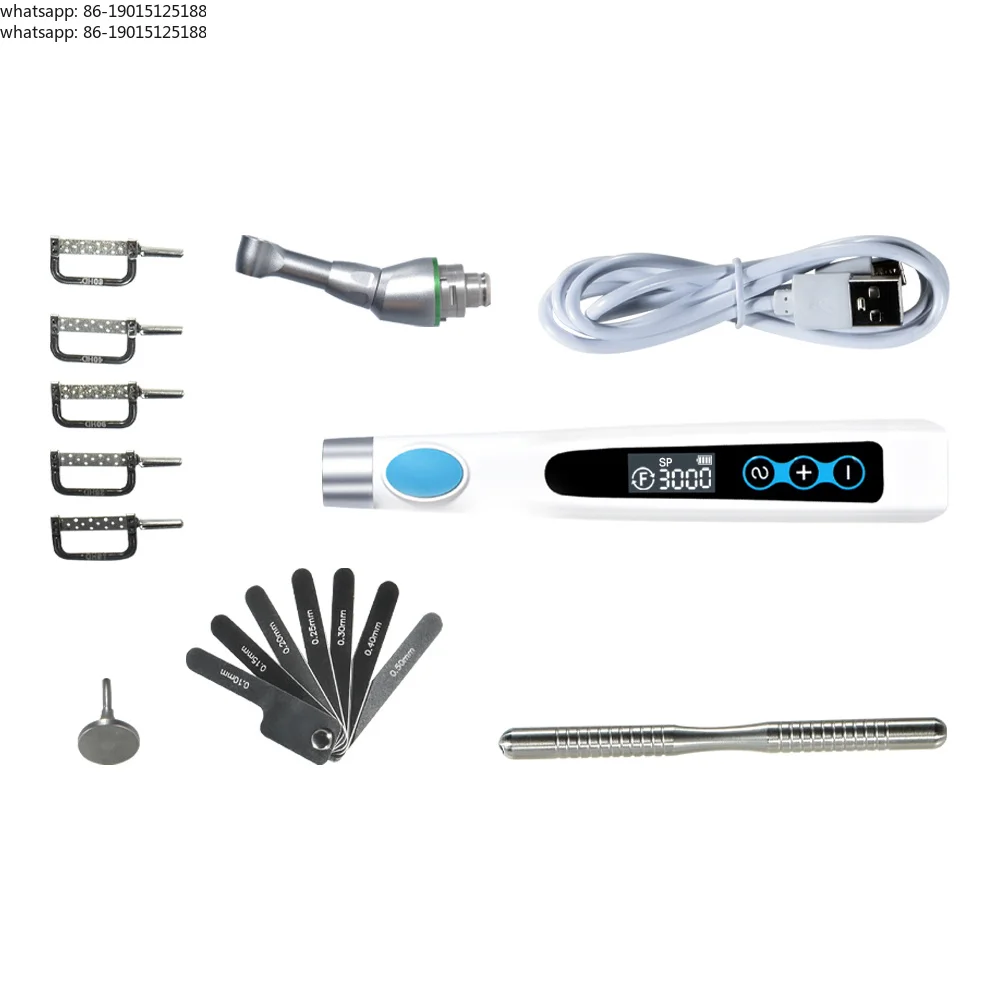 Dental Electric Wireless IPR System Orthodontic Motor with 4:1 Angle Machine Interproximal Enamel Reduction Polishing Tool