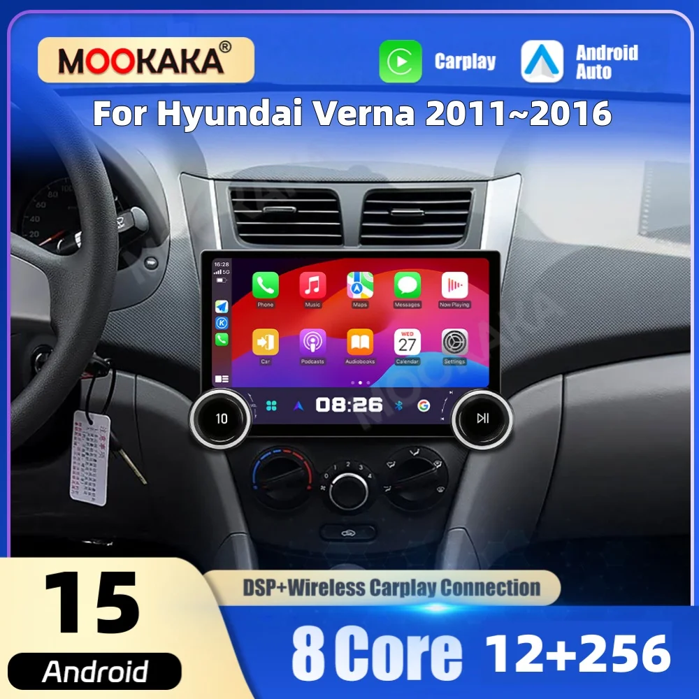 11.5 inch Car Multimedia Player Android Screen For Hyundai Verna 2011~2016 Car Radio Stereo GPS Navigat CarPlay Auto Head Unit