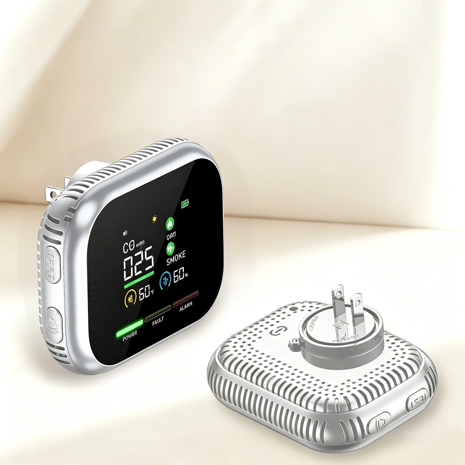 6-in-1 Portable Air Quality Monitor with HD Display Temperature & Humidity Air Quality Monitors Indoor Carbon Monoxide Detectors