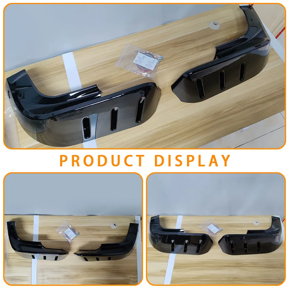 

Gloss Black Front Bumper Spoiler Lip Chin Canards Cover Kit For Defender 90 110 2020 2022 2023 Splitter