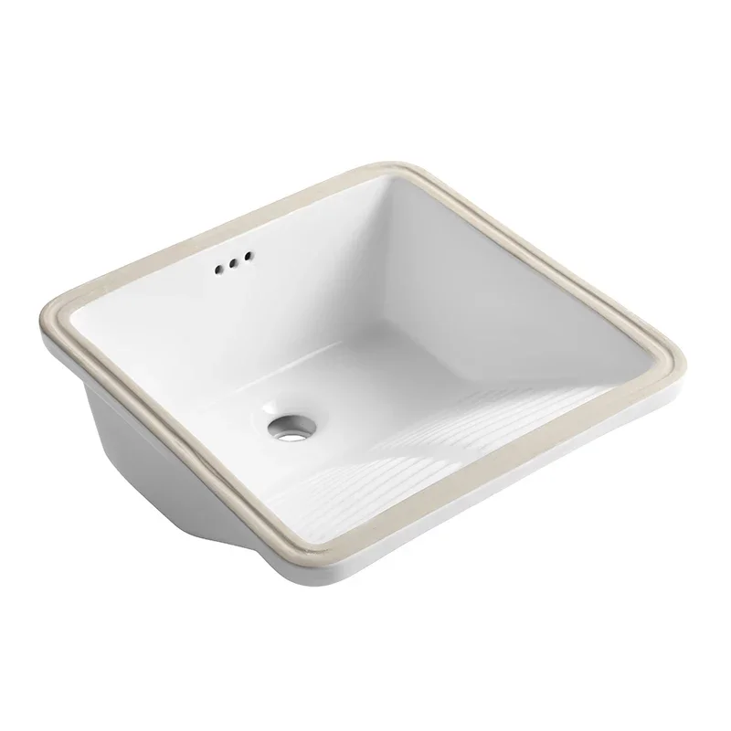 

Factory Direct Ceramic basin Bathroom Sink Rectangle Under Counter outdoor laundry sink