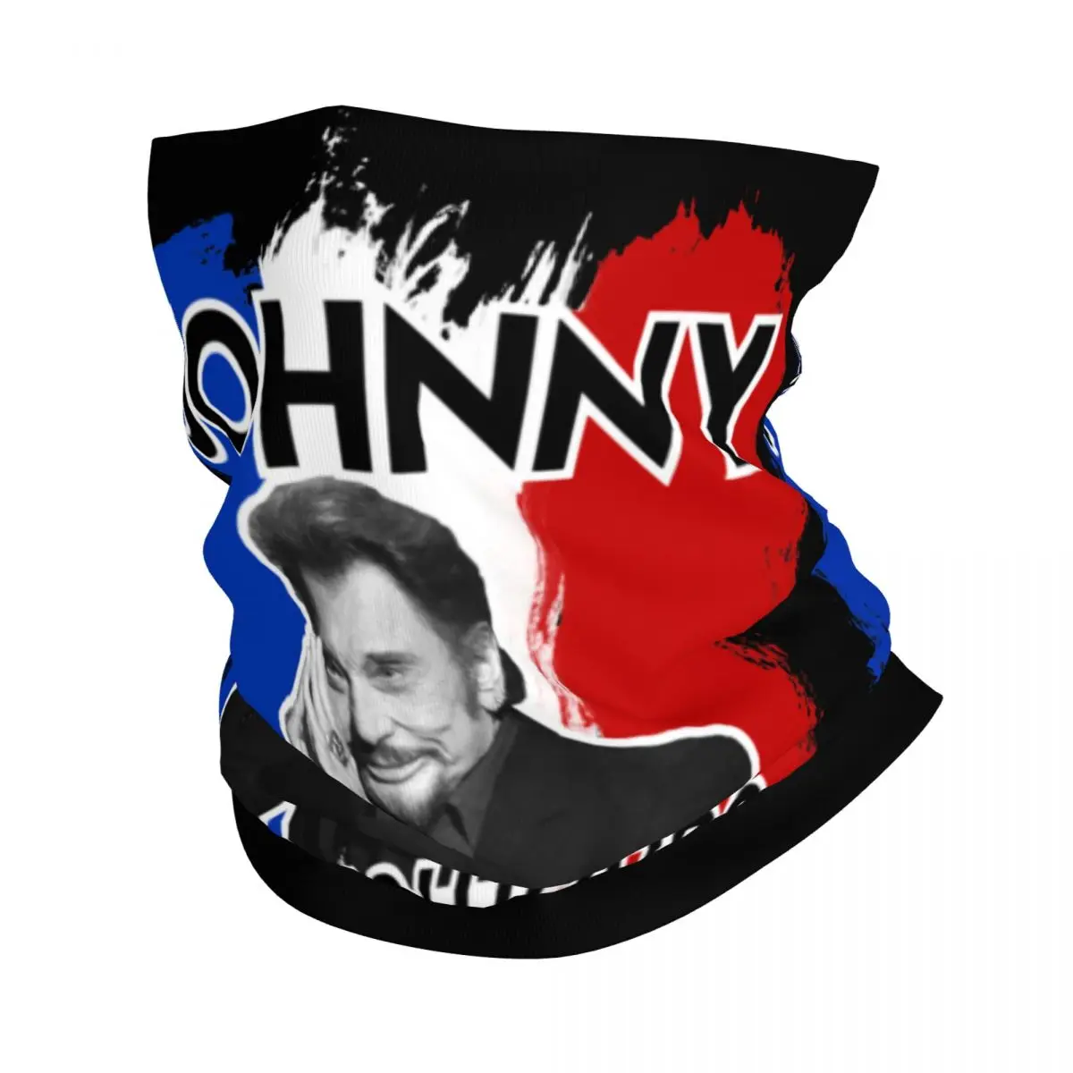 Johnny Hallyday Forever Bandana Neck Cover Printed Rock Music Wrap Scarf Multi-use Cycling Scarf Fishing Unisex Adult All Season