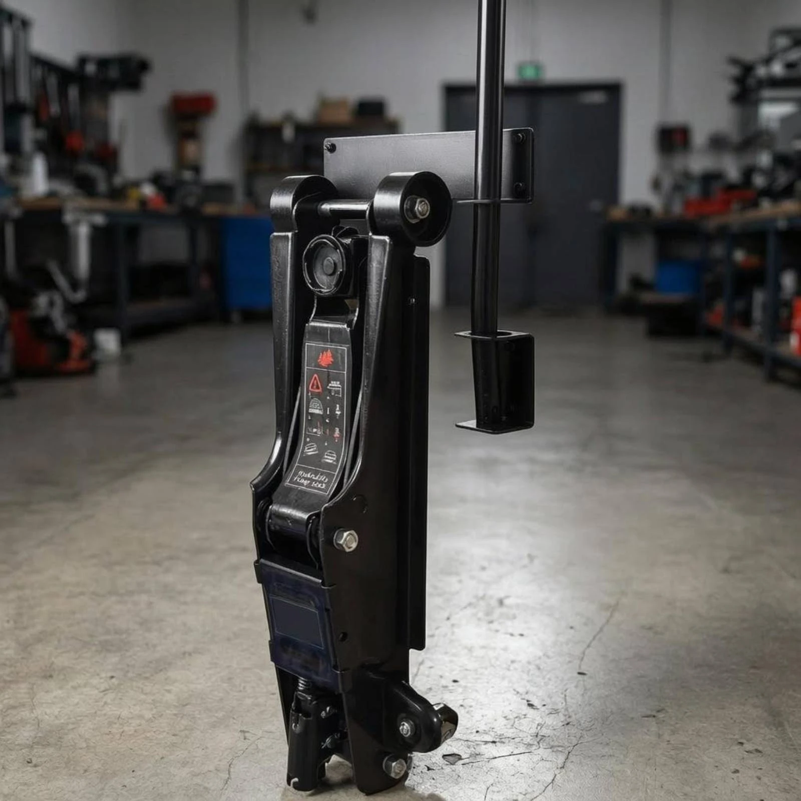 

Hydraulic Hydraulic Lift Holder Black Metal Floor Hydraulic Lift Holder Garage Storage Support Lip Easy to Install for Workshop