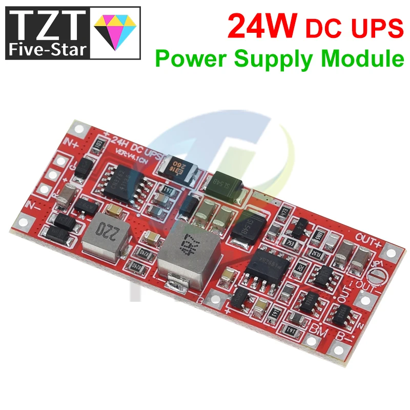 TZT DC 12V/15V 24W 1A UPS Power Supply Module Uninterruptible Power Control Board 2S V4.0CN Charging Step Up Protection Module