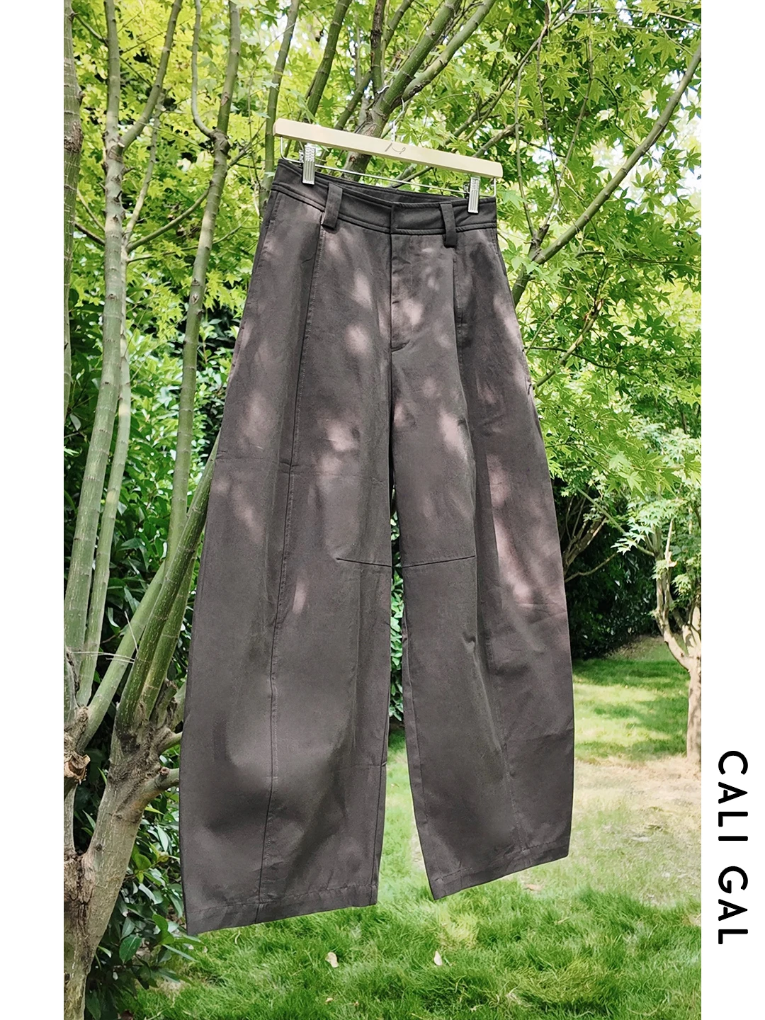 

CALIGAL Early Autumn Ro between Evening Light Loose High Waist Wide Leg Scythe Pants Casual Cotton Trousers for Women