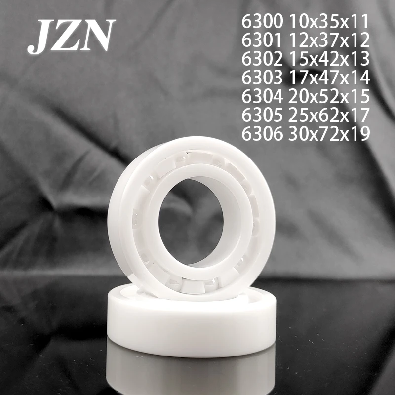 1/3/5Pcs 6300 6301 6302 6303 6304 6305 6306 full ZrO2 ceramic ball bearing zirconia bearing good quality