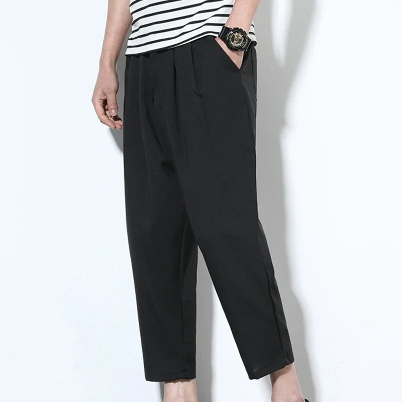 

Foreign Trade New Spring/Summer Thin Crop Pants Conical Wide Leg Sports Casual Large Men's