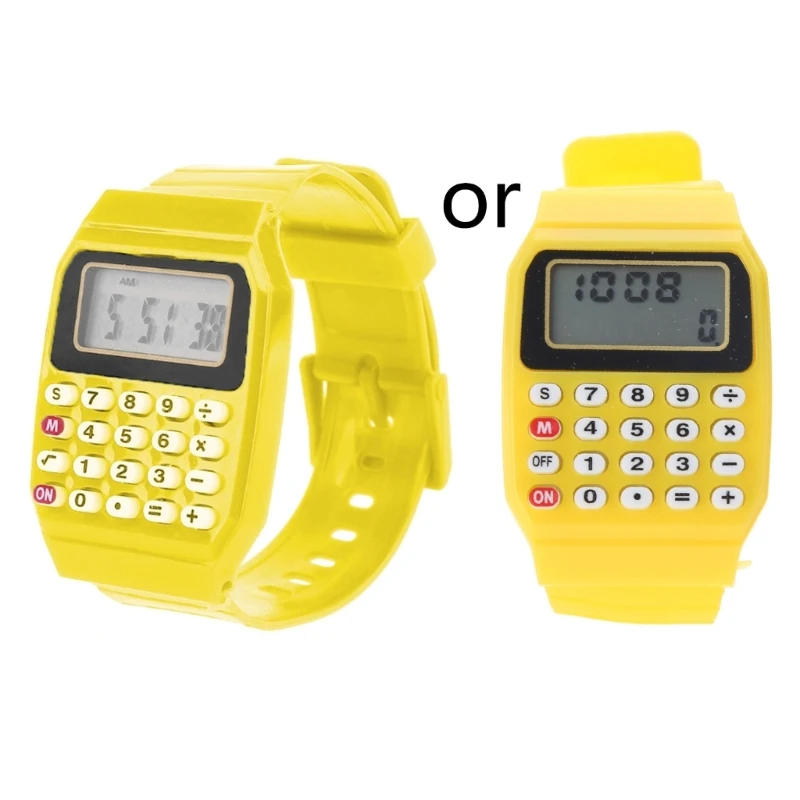 Fad Children Silicone Data Multi-Purpose Kids Calculadora Relógio Pulso Eletrônico