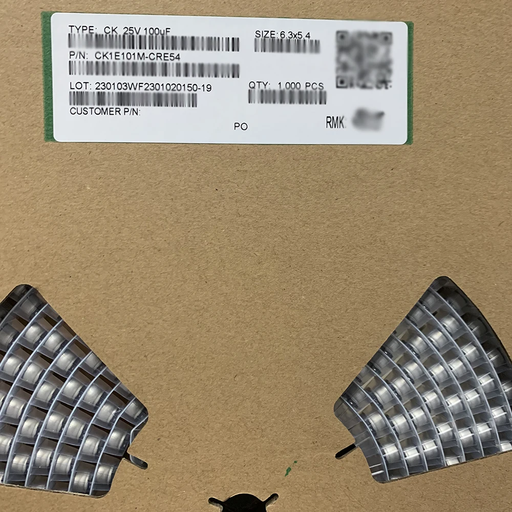 20PCS CK1E101M-CRE54 CK1E101M SMD Aluminum Electrolytic Capacitor 100UF 25V 6.3 * 5.4