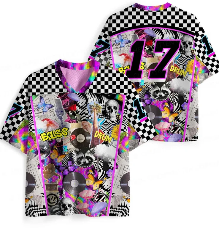

Adult and Children's Subcultural Jerseys, Skull Black Adhesive 3D Printed Sports Style Casual/music Festival T-shirts