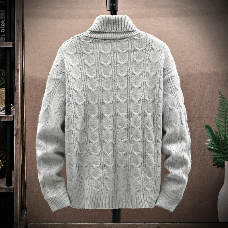 

Новый зимний модный тренд, пуловер с высоким воротом, высококачественная корейская версия, свободный и удобный дышащий свитер