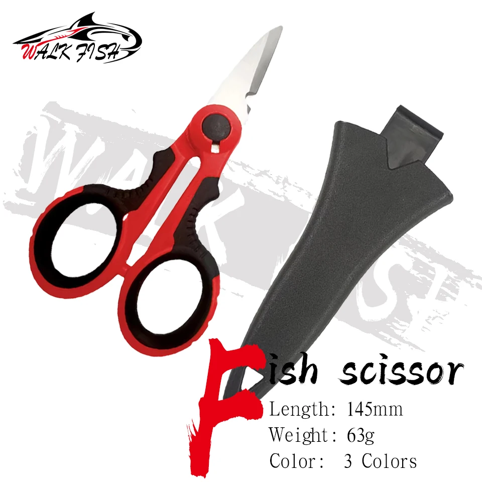 WALK FISH Japanese Fishing Line Scissors Braided Cutter Multifunctional Plier Clipper 420 Stainless Steel Fishing Tools Sea Bass