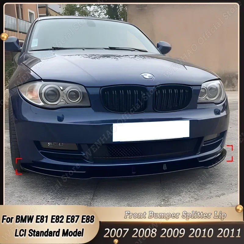 Parachoques delantero de coche, divisor de labio, protector de alerón, cubierta de difusor embellecedora para BMW Serie 1 E81 E82 E87 E88 LCI,