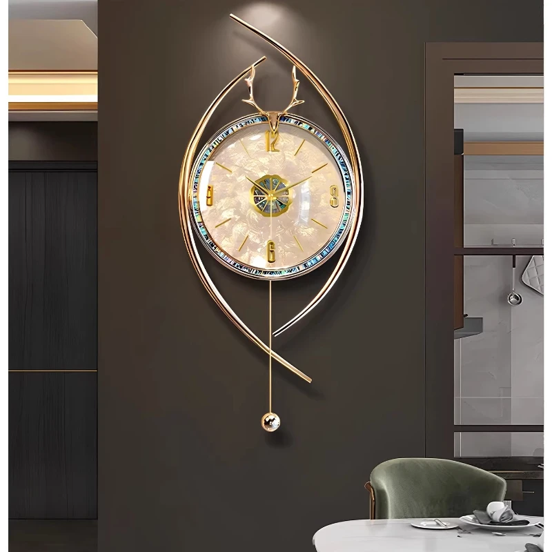 High-end shells, wall watches, wall clocks, light luxury creative living room for home use
