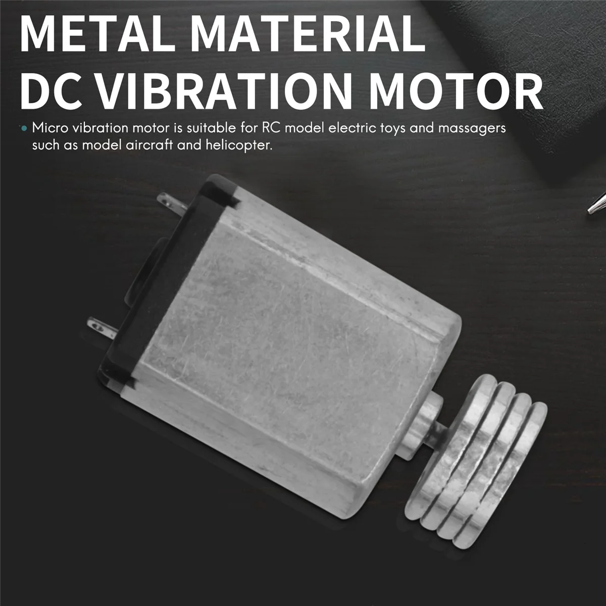DC1.5V-9V 0.08A 3200RPM سرعة الإخراج محرك اهتزاز صغير، 18x15x12mm فضي