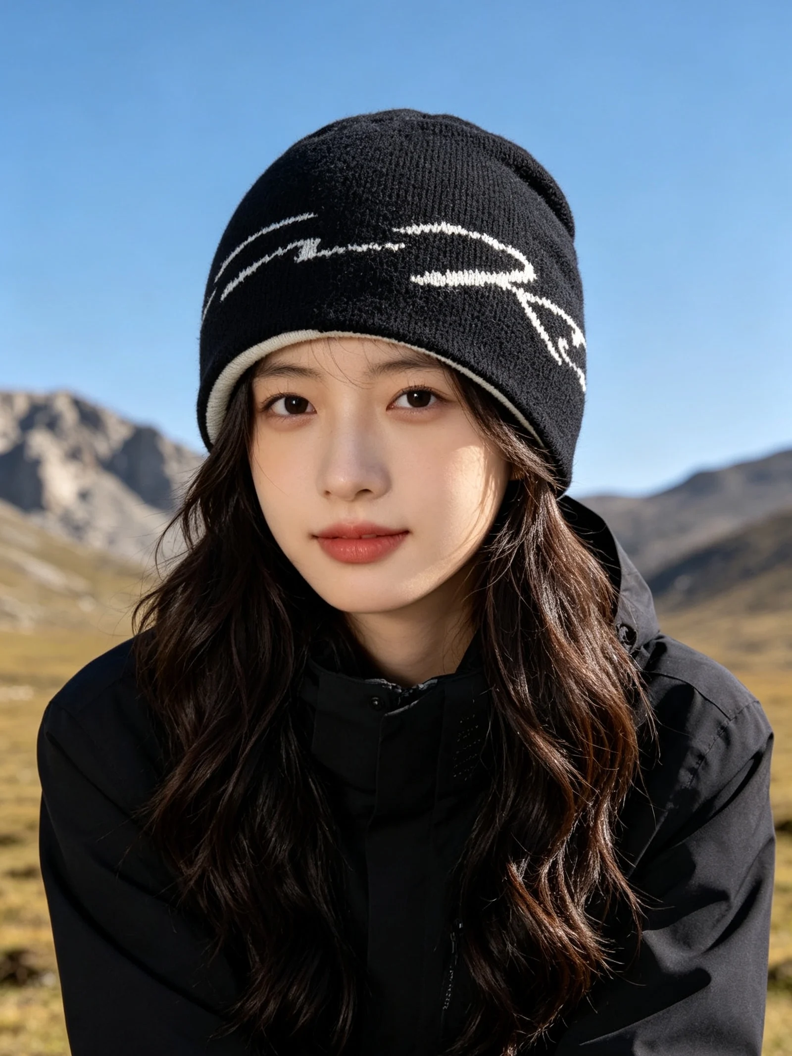 Women's Knitted Hat Large Head Circumference Small Face Appearances Mountain Climbing Knit Hats Autumn Winter Wool Needle Caps