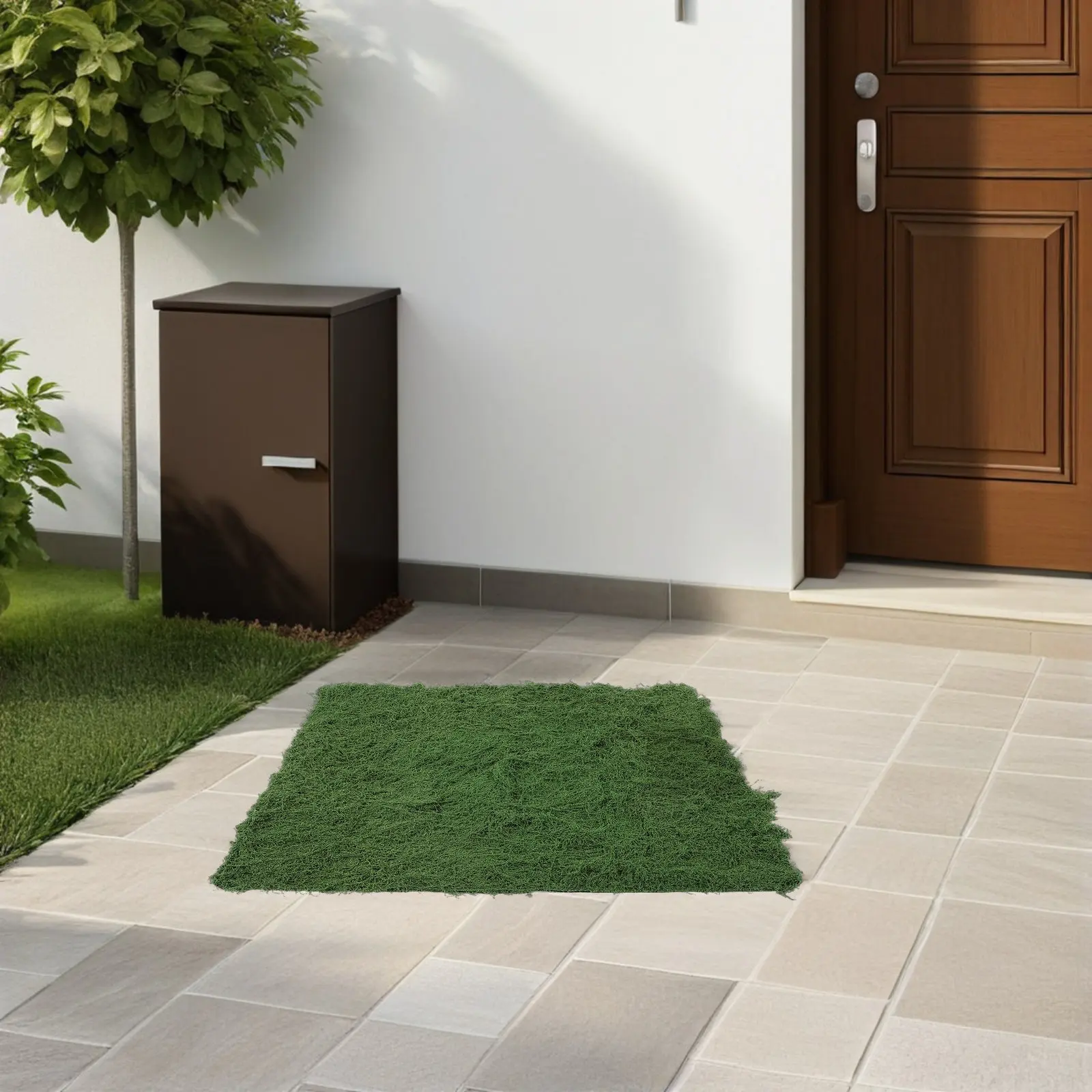 Artificial Moss Mat Green 39.4x39.4 Inches Faux Moss Rug Indoor Outdoor Decorative Lawn Blanket Landscape Carpet for Crafts