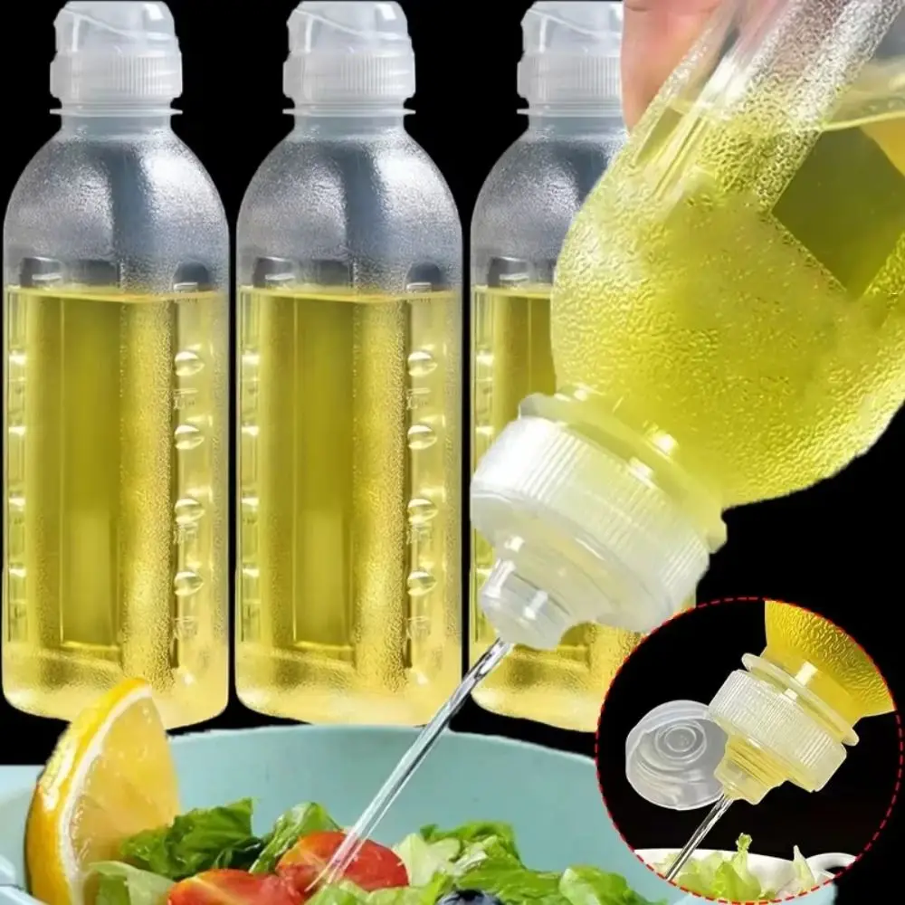

Durable 300/500ML Oil Bottle Leak-proof Multipurpose Ketchup Salad Dispenser with Lid Sauce Squeeze Bottle